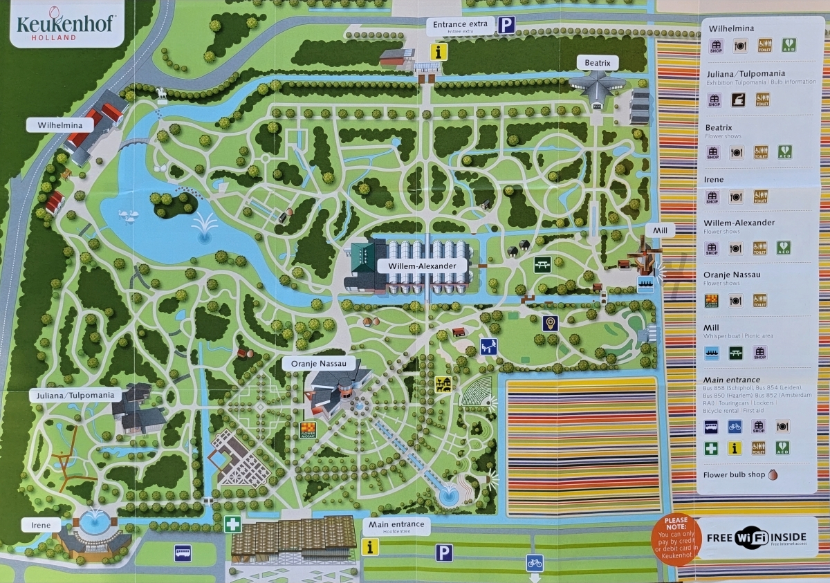 Mapa parku Keukenhof 2023