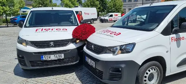 Vlastní chlazené vozy Florea pro rozvoz květin