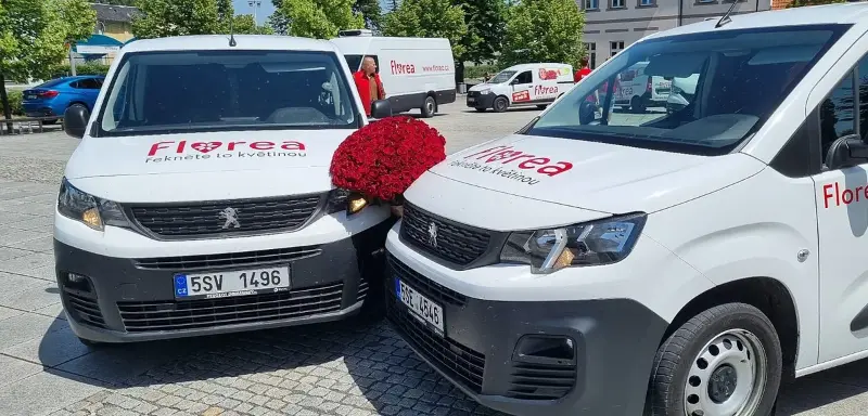 Vlastní chlazené vozy Florea pro rozvoz květin
