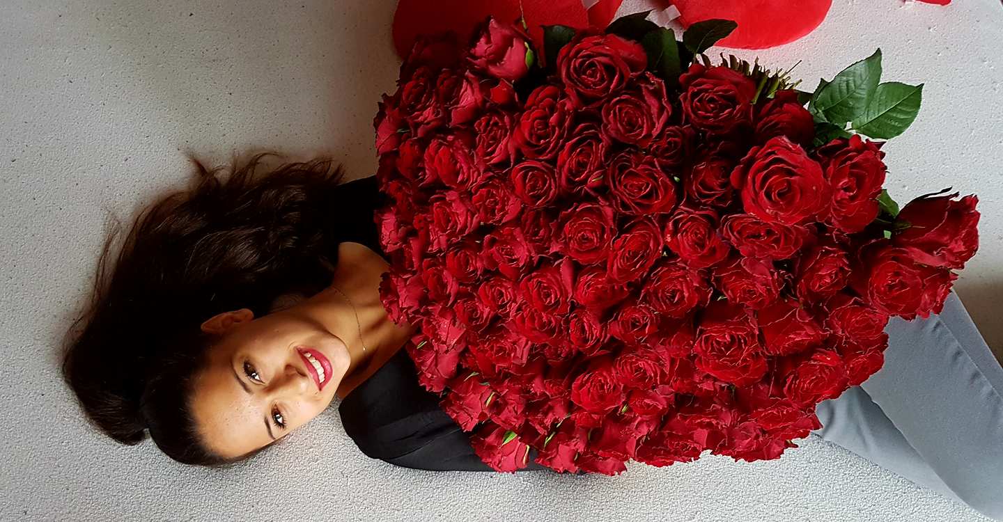 Rudé růže k Valentýnu