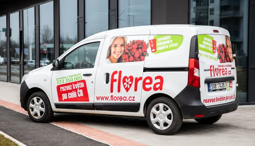 Rozvoz květin chlazenými vozy Florea s GPS sledováním
