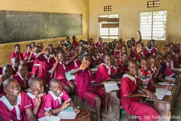 Africká škola postavená díky prémiím z FairTrade obchodu