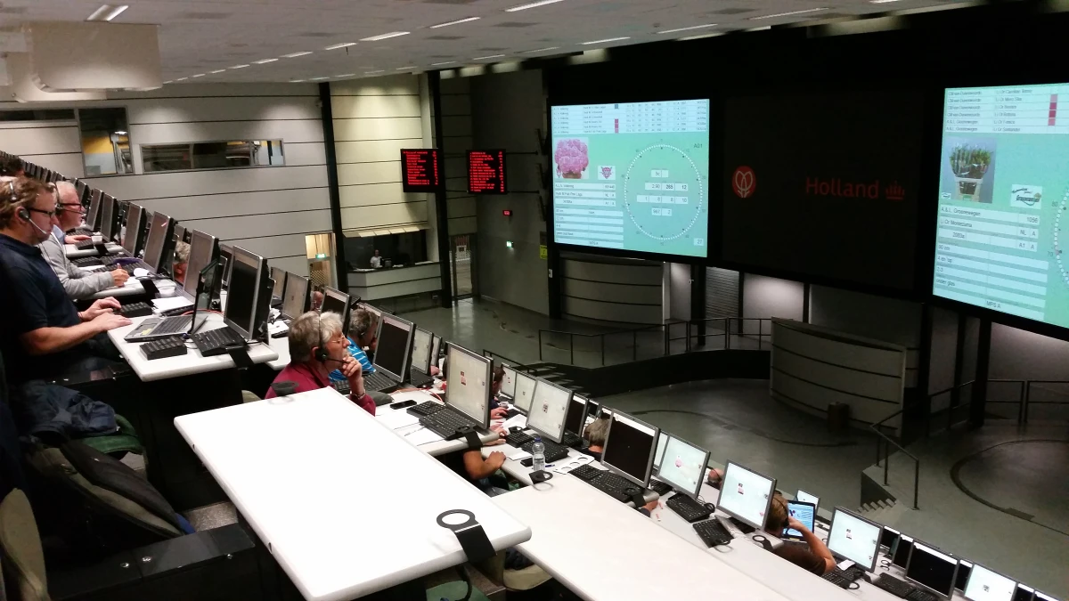 Aukční hodiny pro dražbu květin