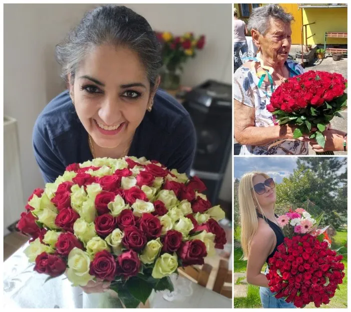 Skvělý dárek pro ženu jsou květiny - kytice 100 růží