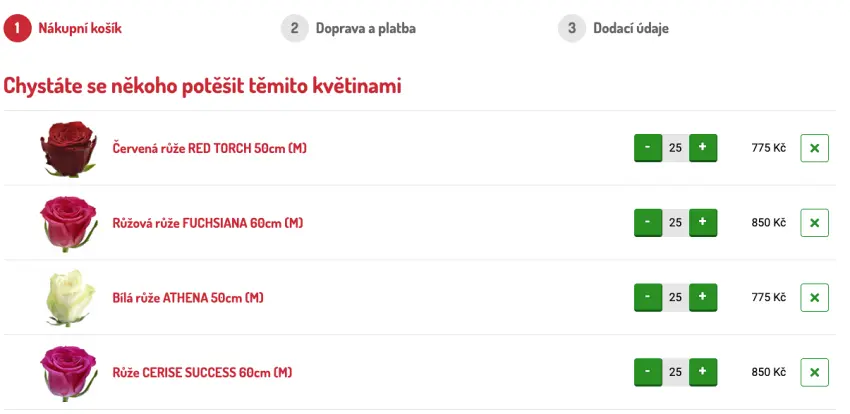 Sestavte si vlastní kytici 100 růží za nejlepší cenu na Florea