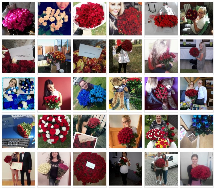 Fotografie květin doručených v Bohumíně od zákazníků