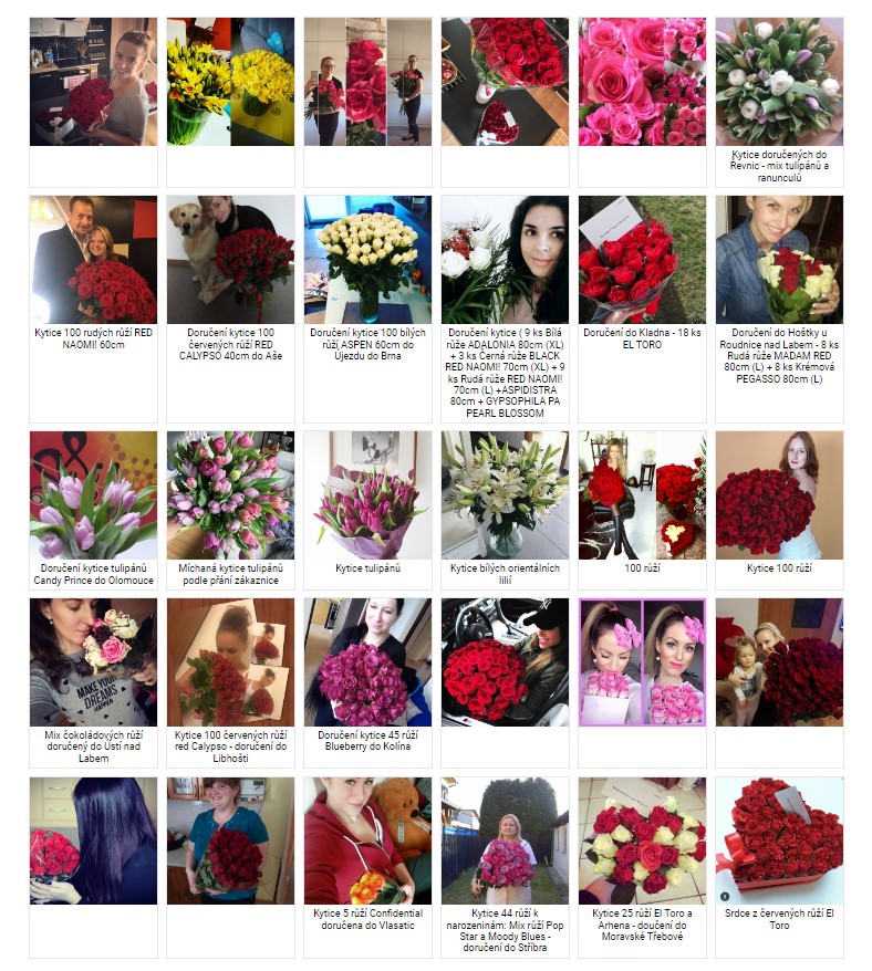 Fotografie květin doručených v Chlumci nad Cidlinou od zákazníků