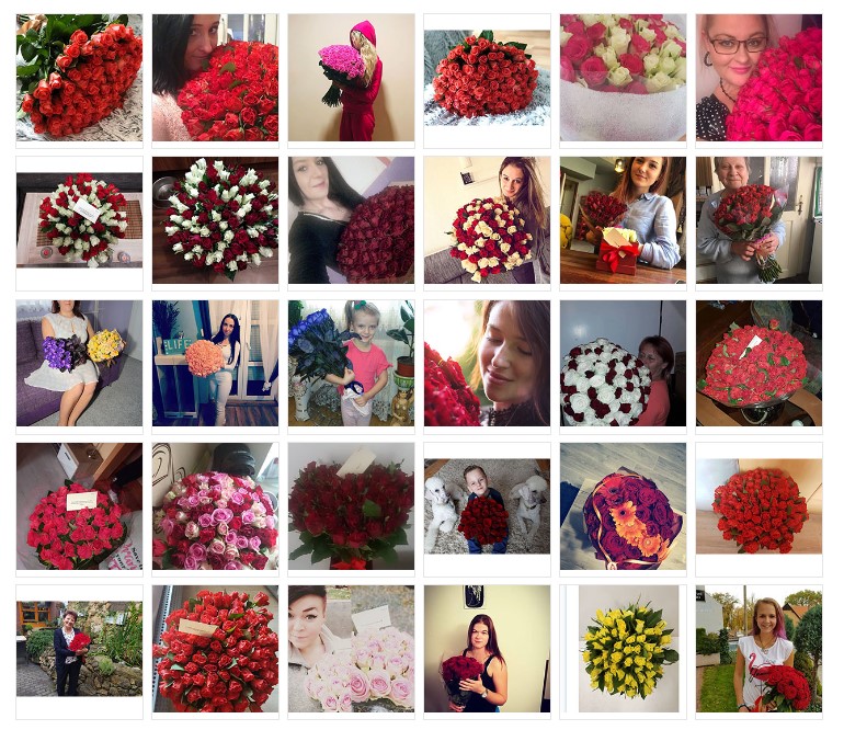 Fotografie květin doručených v Chomutově od zákazníků