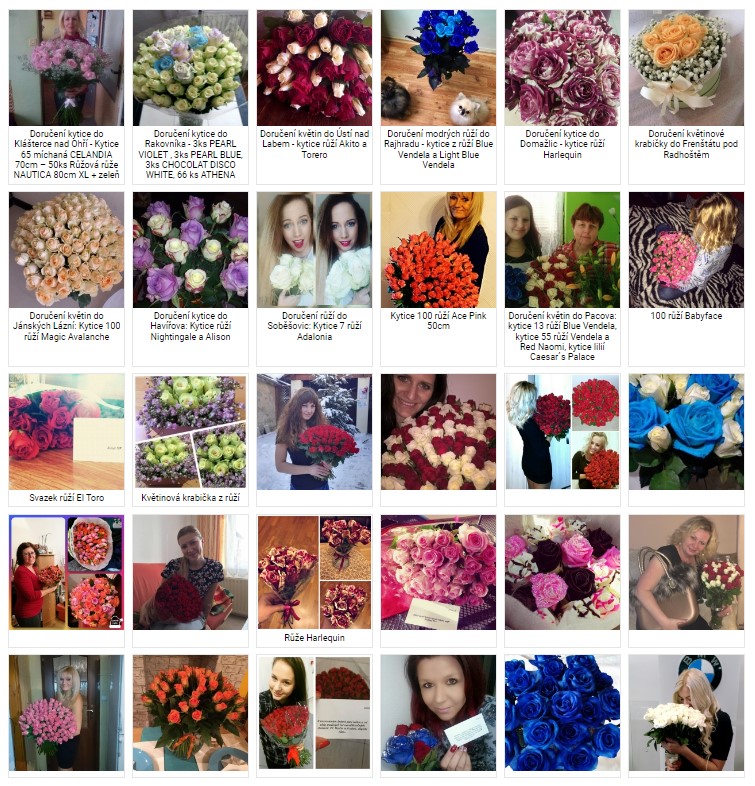 Fotografie květin z rozvozu v Chrudimi