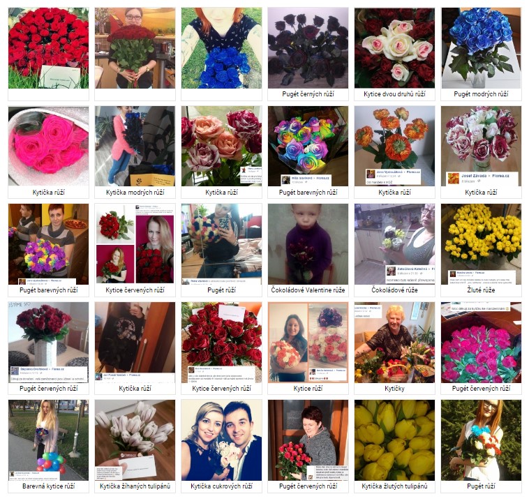 Fotografie květin doručených v Holicích od zákazníků