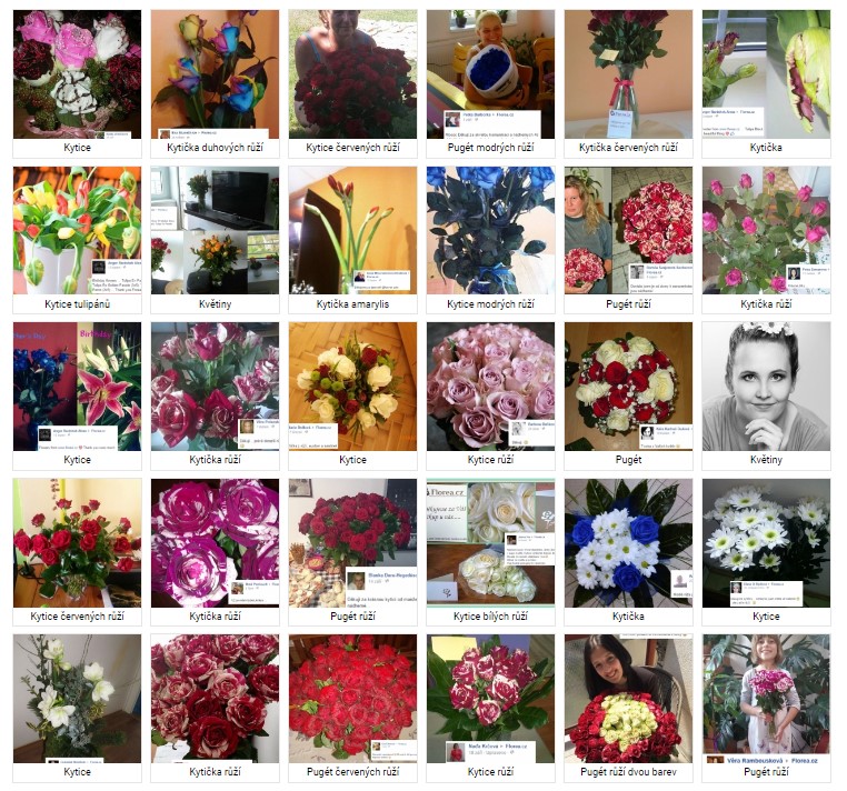 Fotografie květin z rozvozu v Hořovicích