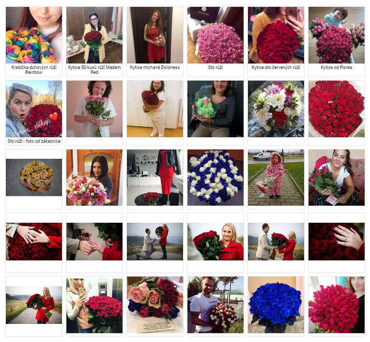 Fotografie květin doručených v Jihlavě od zákazníků