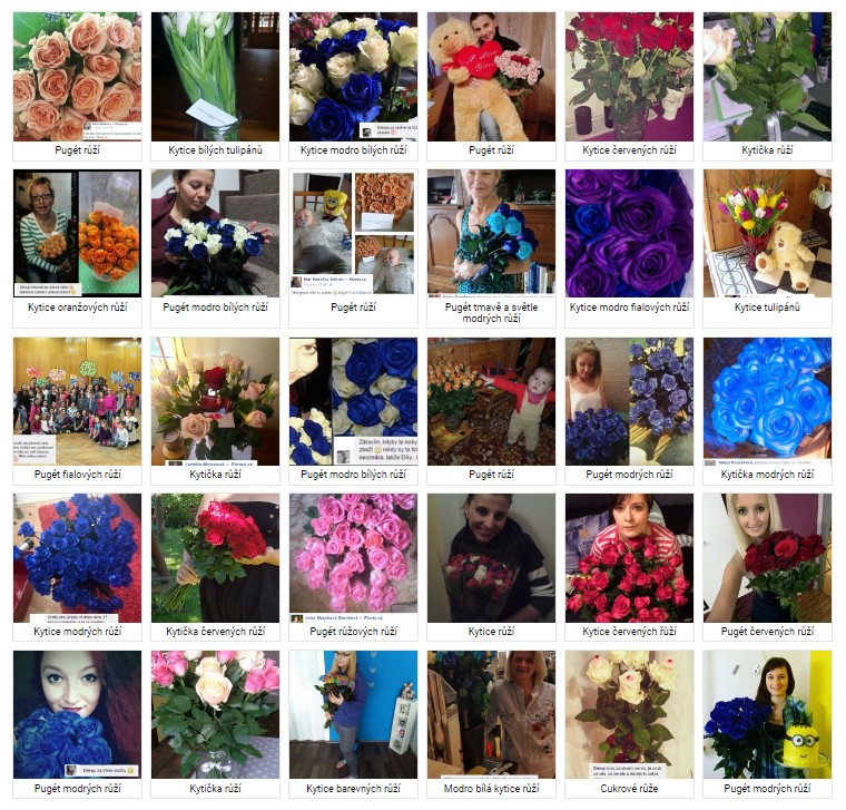 Fotografie květin doručených v Kaplicích od zákazníků