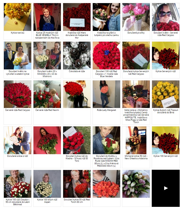 Fotografie květin doručených v Kravařích od zákazníků