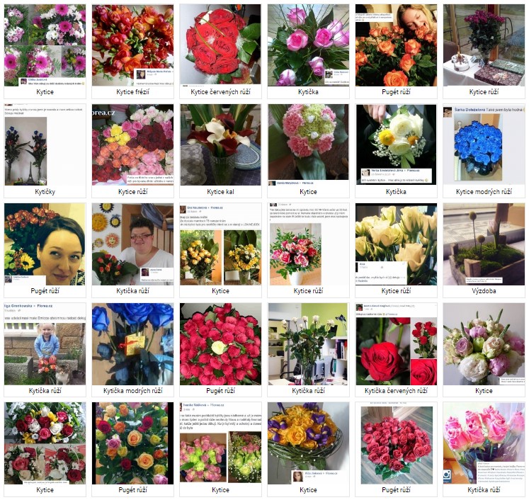 Fotografie květin z rozvozu v Kyjově