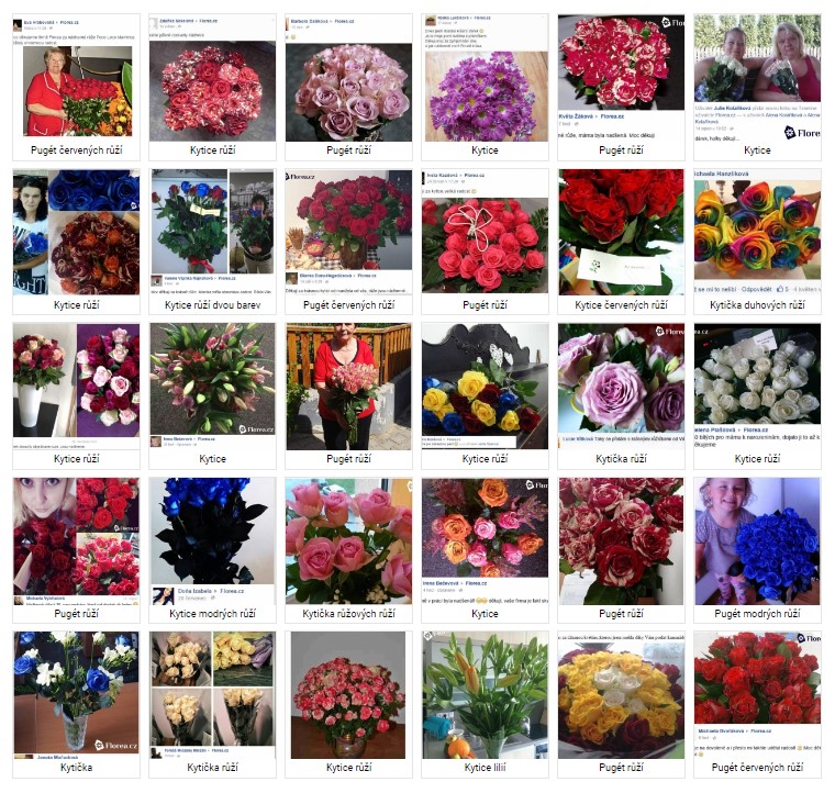 Fotografie květin z rozvozu v Letohradu