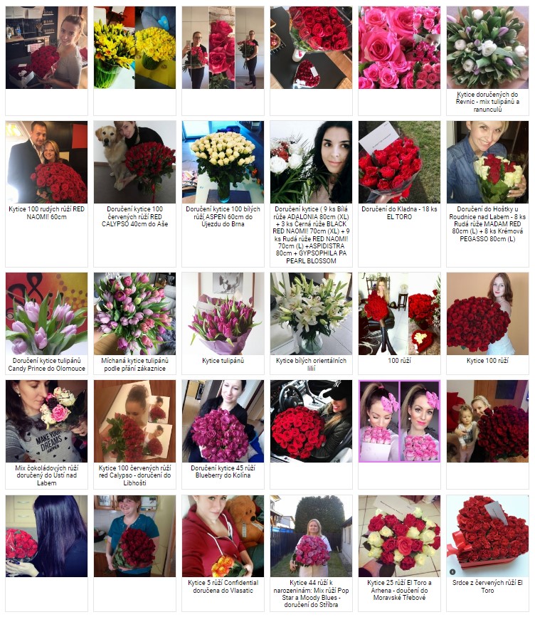 Fotografie květin z rozvozu v Litoměřicích