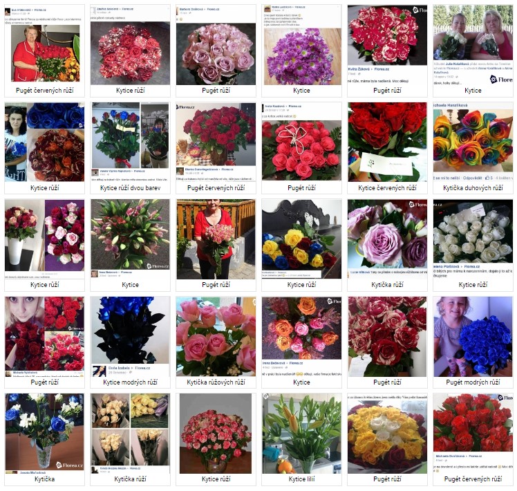 Fotografie květin doručených v Lounech od zákazníků