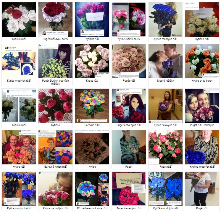 Fotografie květin doručených v Mělníku od zákazníků