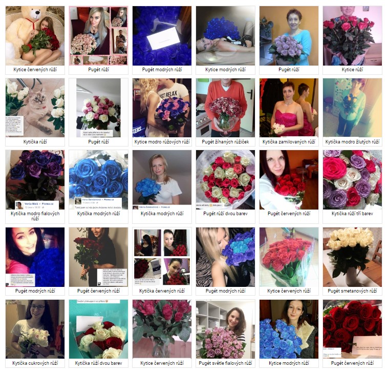 Fotografie květin doručených v Mimoni od zákazníků