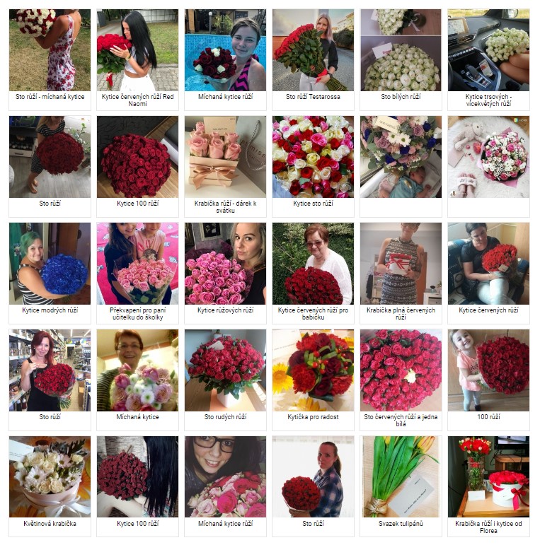 Fotografie květin doručených v Moravském Krumlově od zákazníků
