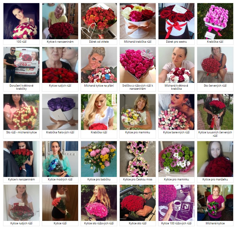 Fotografie květin doručených v Napajedlech od zákazníků