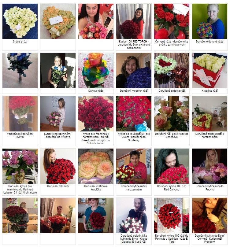 Fotografie květin doručených v Nýřanech od zákazníků