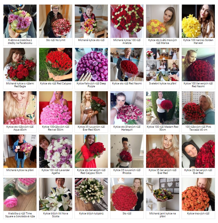 Fotografie květin doručených v Opavě od zákazníků