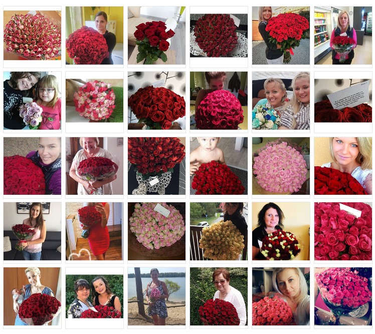 Fotografie květin doručených v Písku od zákazníků
