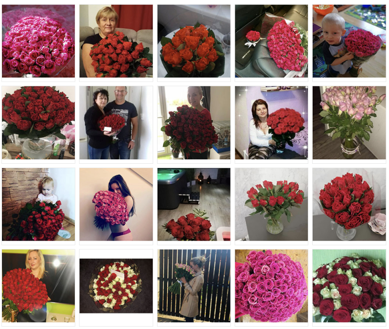 Fotografie květin doručených v Plzni od zákazníků