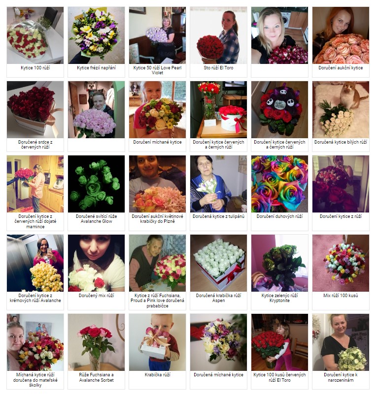 Fotografie květin doručených v Rousínově od zákazníků