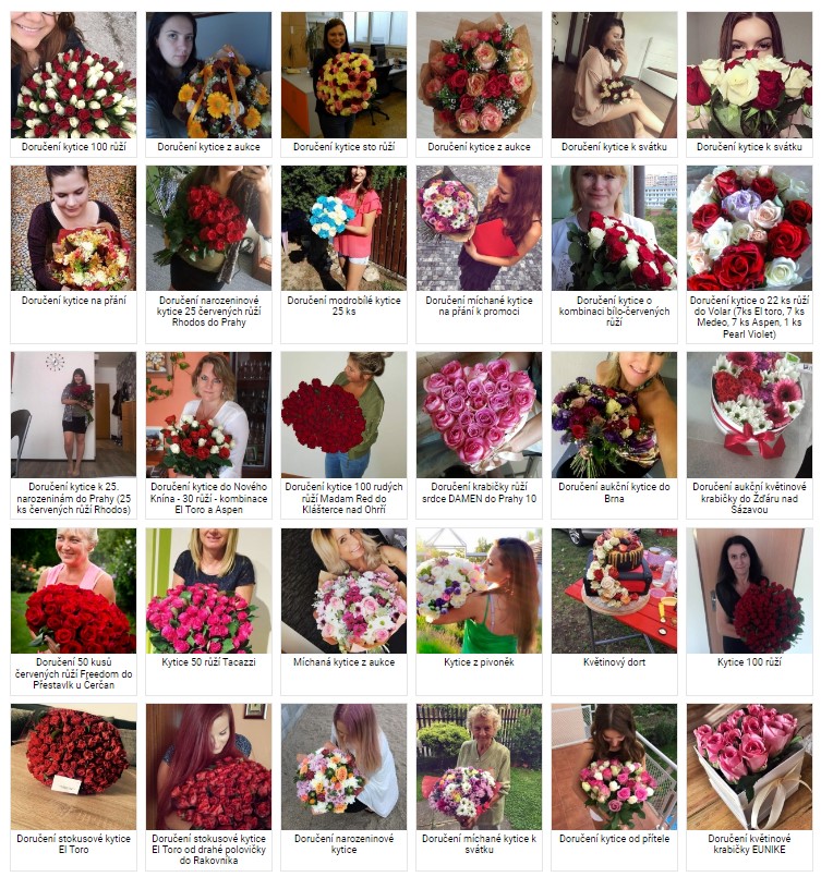 Fotografie květin doručených v Sedlčanech od zákazníků