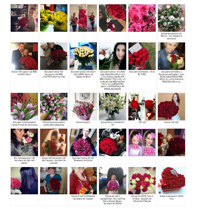 Fotografie květin doručených v Šenově od zákazníků