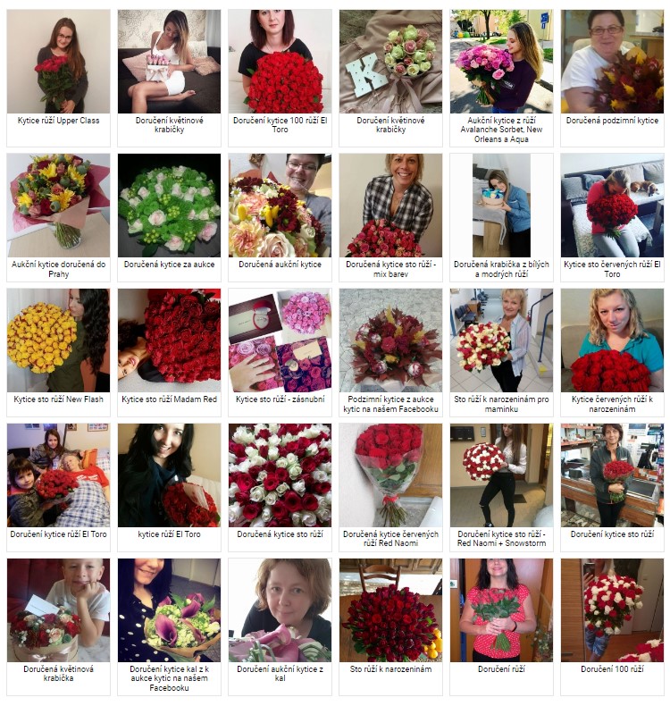 Fotografie květin doručených v Sezimově Ústí od zákazníků