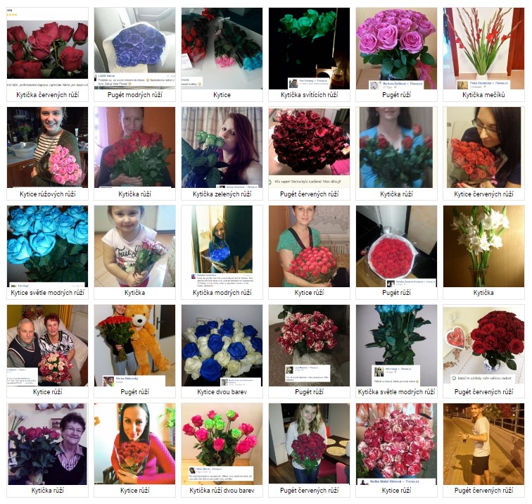 Fotografie květin doručených ve Slavičíně od zákazníků