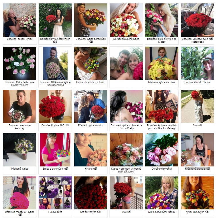 Fotografie květin doručených v Soběslavi od zákazníků