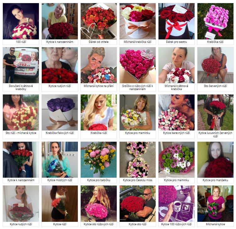 Fotografie květin doručených v Šumperku od zákazníků