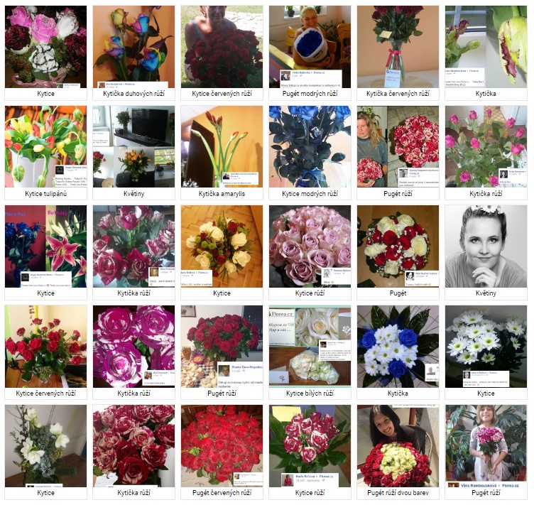 Fotografie květin z rozvozu v Tachově
