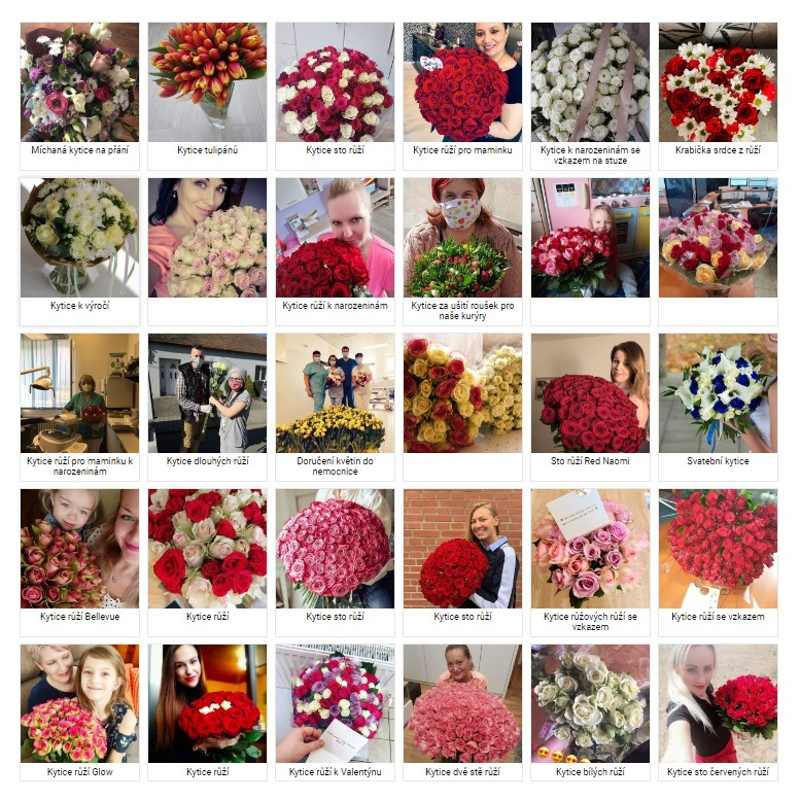 Fotografie květin doručených v Třebíči od zákazníků