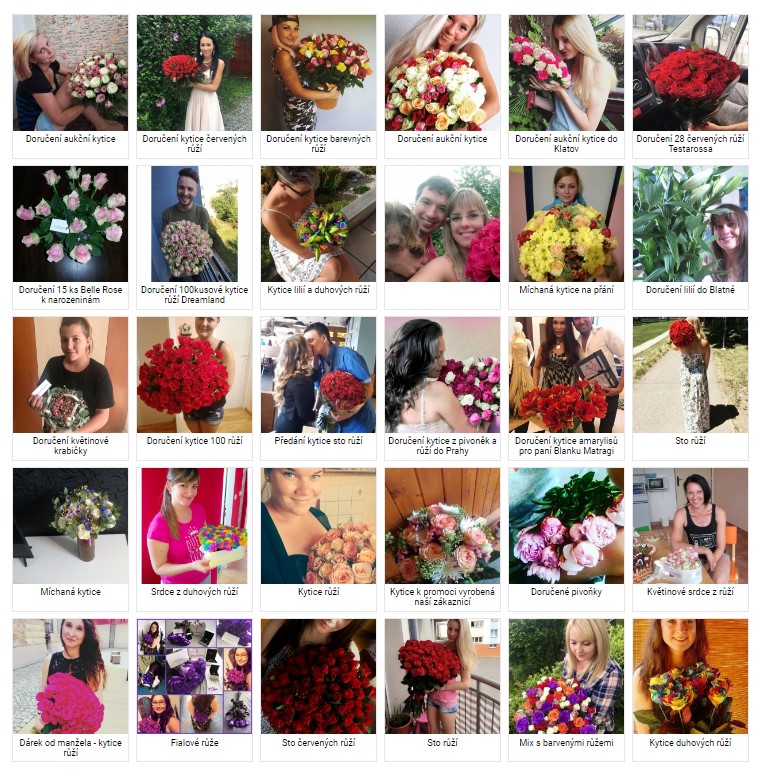 Fotografie květin doručených v Třešti od zákazníků