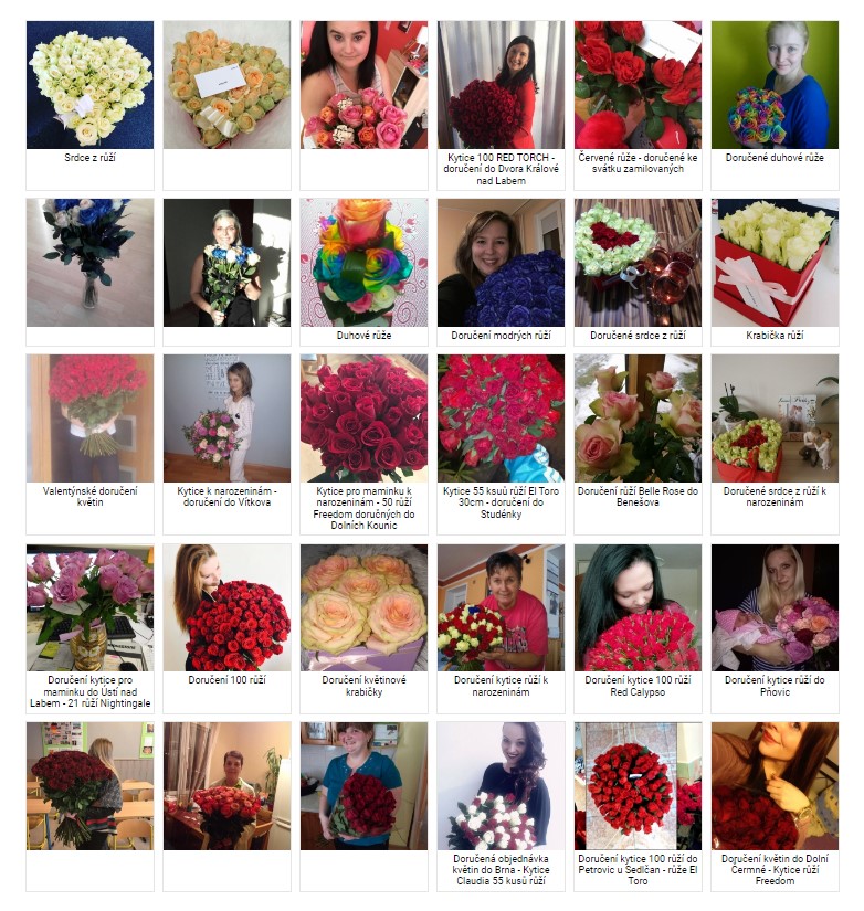 Fotografie květin doručených v Úpici od zákazníků