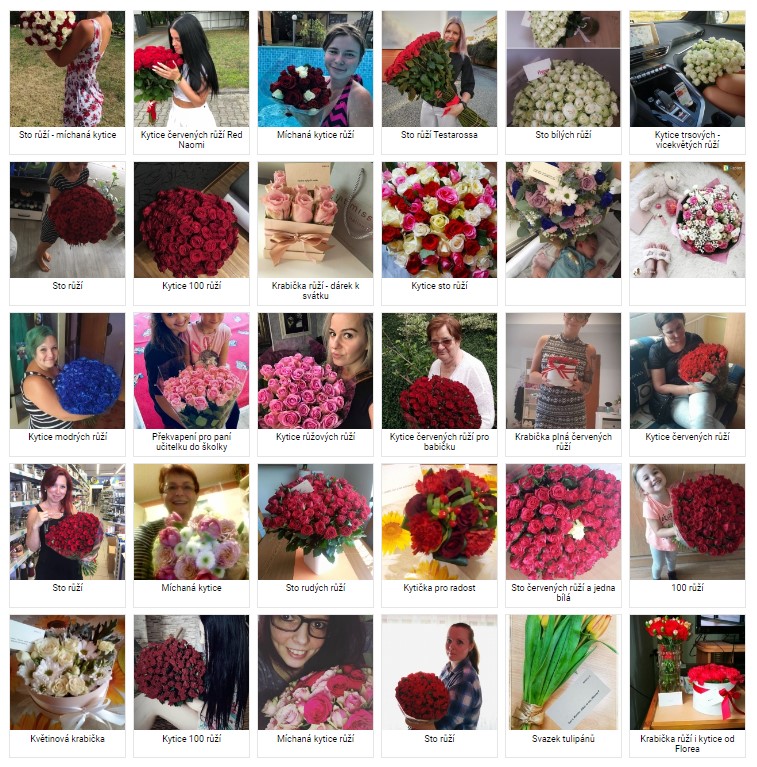 Fotografie květin doručených v Úvalech od zákazníků