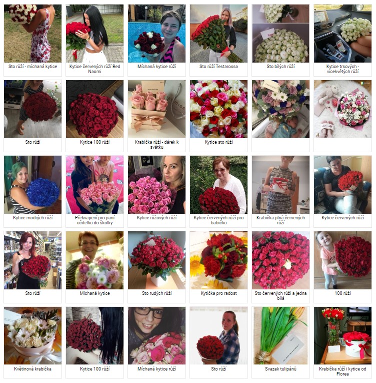 Fotografie květin doručených ve Vsetíně od zákazníků