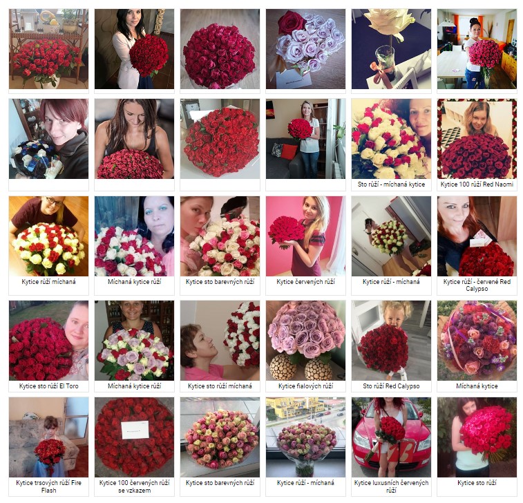 Fotografie květin doručených v Železném Brodě od zákazníků