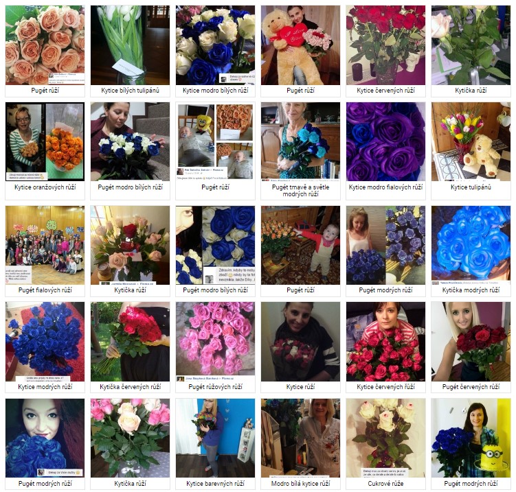 Fotografie květin doručených v Berouně od zákazníků