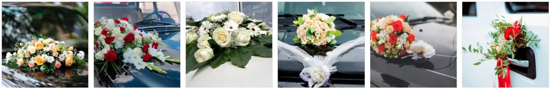 Květiny na auto a další doplňky – realizace Florea