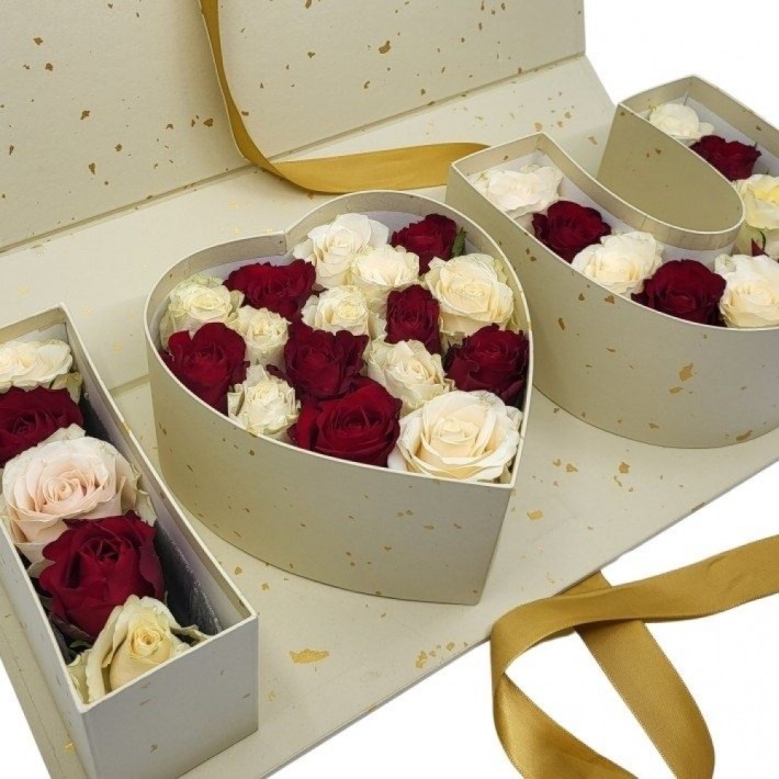 Krémový box I Love You - romantický dárek k Valentýnu