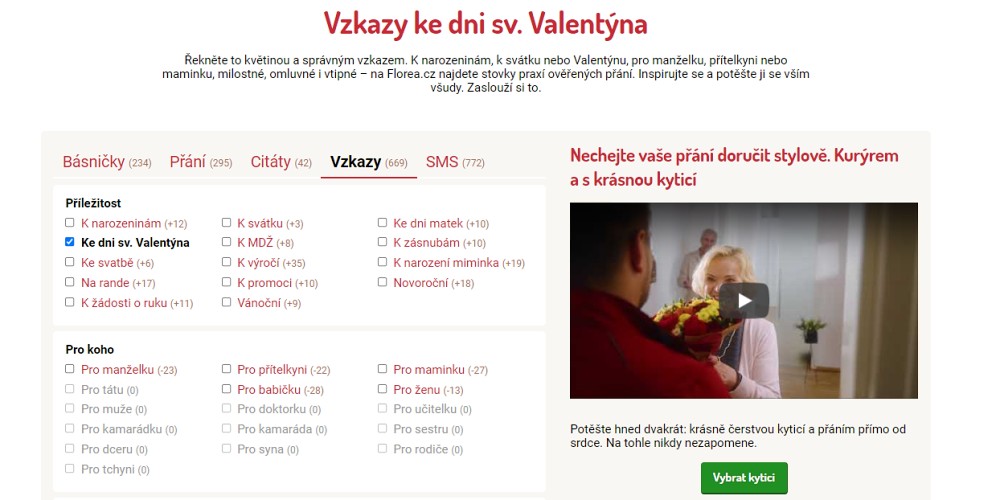 Vzkazy a přání k Valentýnu