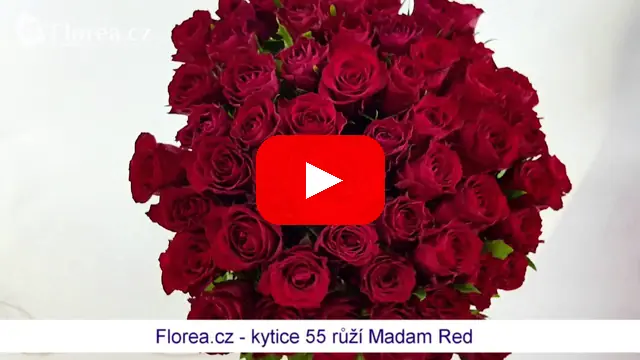Video: Florea.cz - kytice 55 růží Madam Red