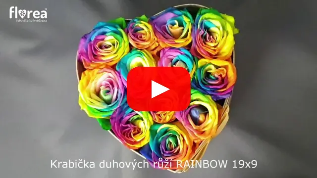 Video: Krabička duhových růží RAINBOW